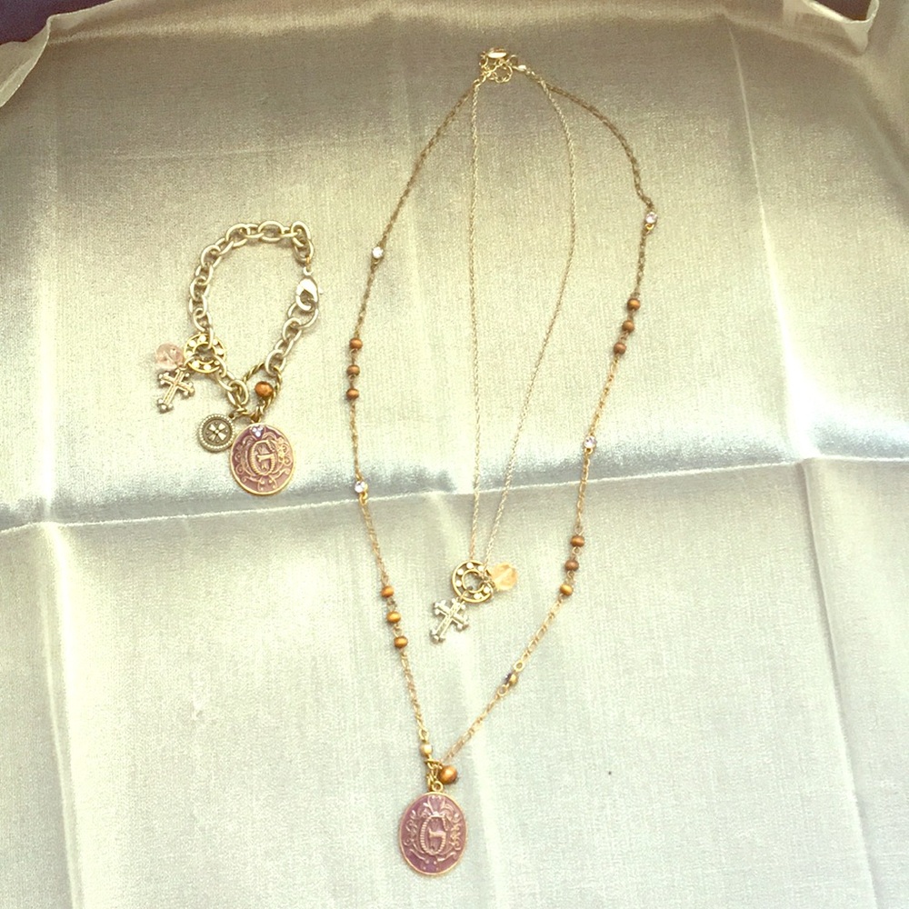 Guess necklace and bracelet